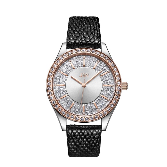 New JBW 10 women's Mondrian Diamond leather watch birthday 🎁 mom
